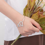 Heart Shape Bangle Bracelet with Names