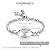 Heart Birthstone Bracelet