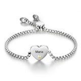 Heart Birthstone Bracelet