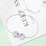 Double Heart Shape Bracelet with Personalized Names