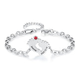 Stainless Steel Baby Feet Bracelet