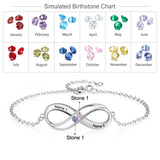 Mother's Day Gift Infinity Birthstone Bracelet