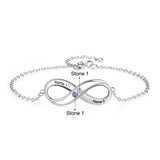 Mother's Day Gift Infinity Birthstone Bracelet