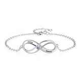 Mother's Day Gift Infinity Birthstone Bracelet