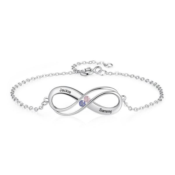 Mother's Day Gift Infinity Birthstone Bracelet