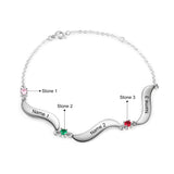 Rhodium Pated Birthstone Bracelet