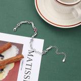 Rhodium Plated Birthstone Bracelet
