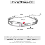 Rhodium Plated Bangle Bracelet