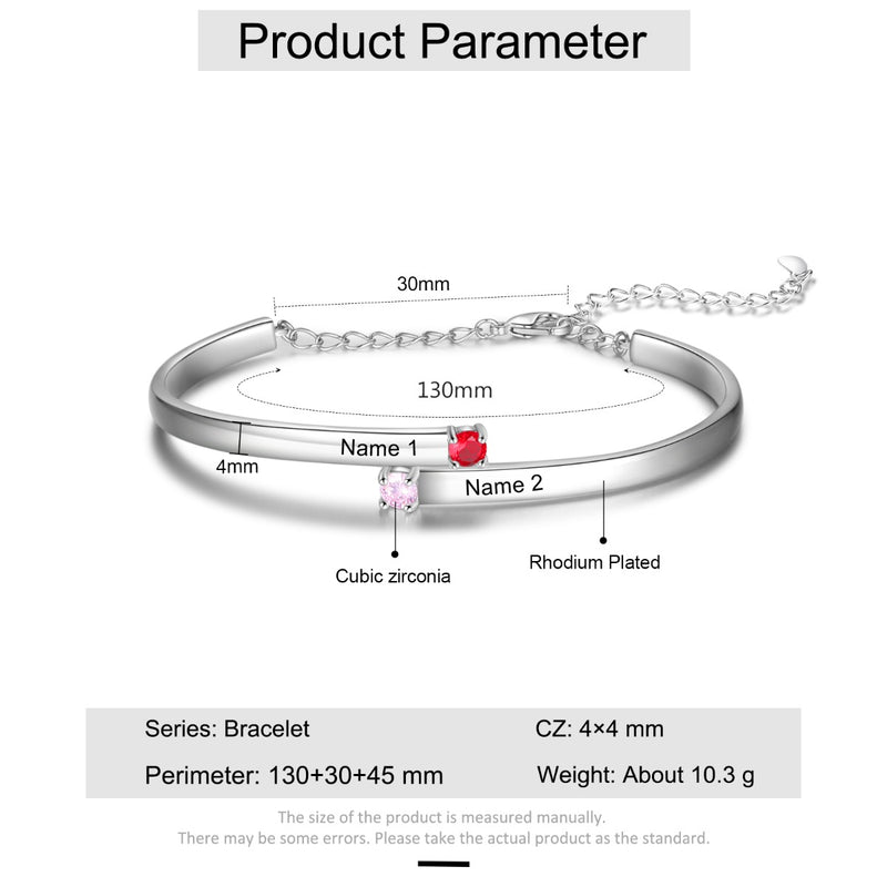 Rhodium Plated Bangle Bracelet