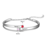 Rhodium Plated Bangle Bracelet