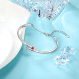Rhodium Plated Bangle Bracelet