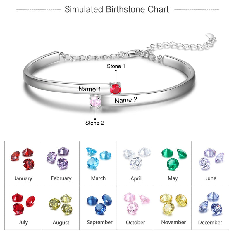 Rhodium Plated Bangle Bracelet