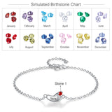 Rhodium Plated Baby Foot Bracelet