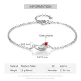 Rhodium Plated Baby Foot Bracelet