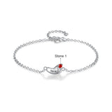 Rhodium Plated Baby Foot Bracelet