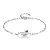 Rhodium Plated Baby Foot Bracelet