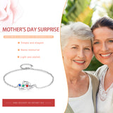 Rhodium Plated Baby Feet Bracelet