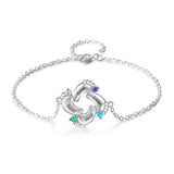 Rhodium Plated Baby Foot Bracelet