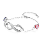 Personalized Birthtsone Infinity Bracelet