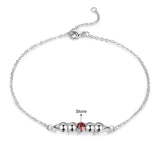 Rhodium Plated Birthstone Bracelet