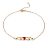 Rhodium Plated Birthstone Bracelet