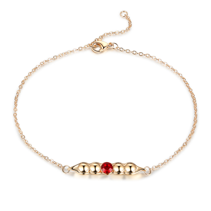 Rhodium Plated Birthstone Bracelet
