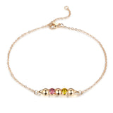 Rhodium Plated Birthstone Bracelet