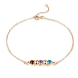 Rhodium Plated Birthstone Bracelet
