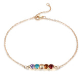 Rhodium Plated Birthstone Bracelet