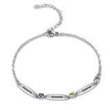Rhodium Plated Birthtsone Bracelet