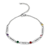 Rhodium Plated Birthtsone Bracelet
