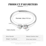 Engraved Stainless Steel Bangle Bracelet