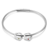 Engraved Stainless Steel Bangle Bracelet