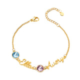 Birthstone Name Bracelet