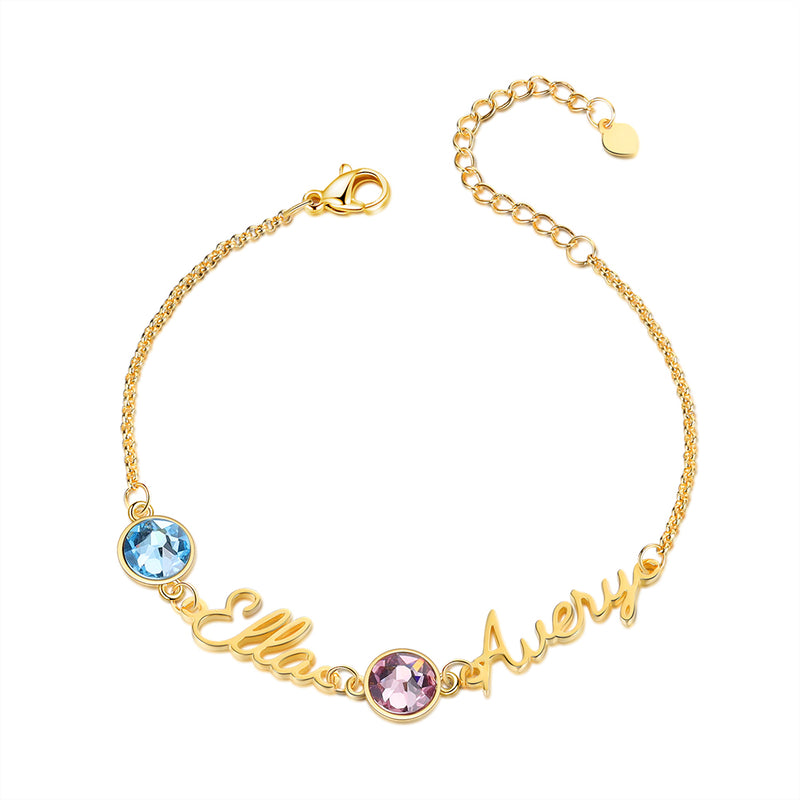 Birthstone Name Bracelet