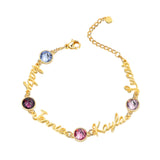 Birthstone Name Bracelet
