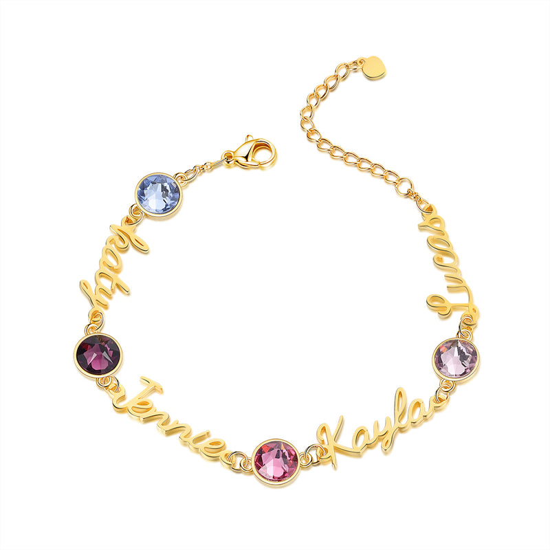 Birthstone Name Bracelet