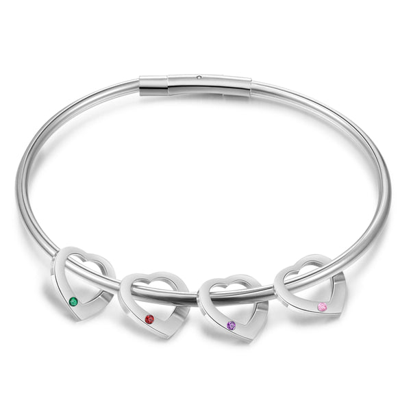 Engraved Stainless Steel Bangle Bracelet