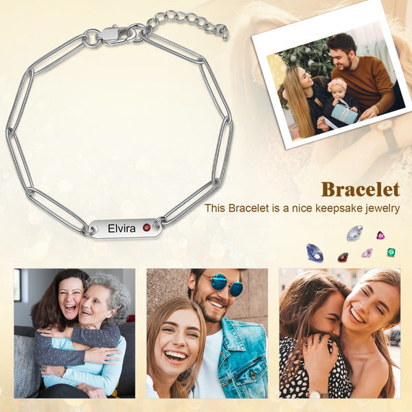 Stainless Steel Engraving Name Bracelet