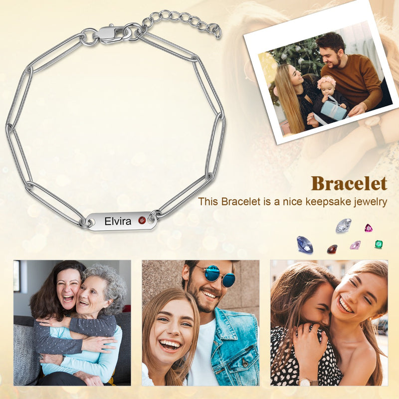Stainless Steel Engraving Name Bracelet