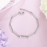 Stainless Steel Engraving Name Bracelet