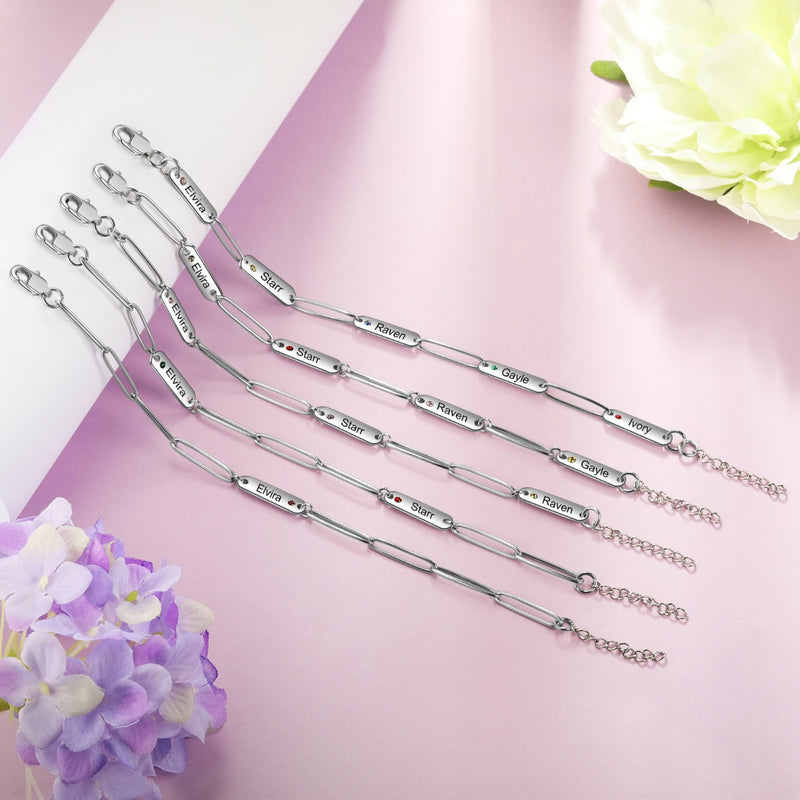 Stainless Steel Engraving Name Bracelet