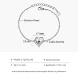 Copper Heart Shape Charm Bracelet