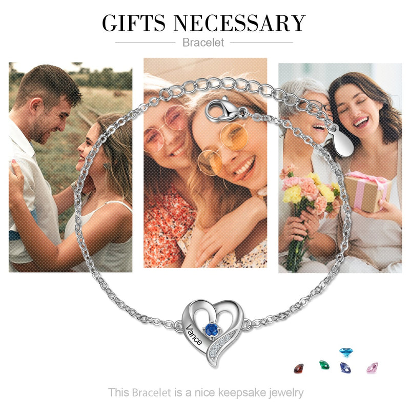 Copper Heart Shape Charm Bracelet