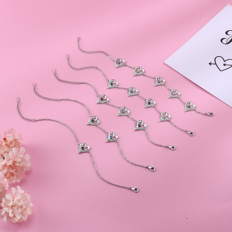 Copper Heart Shape Charm Bracelet