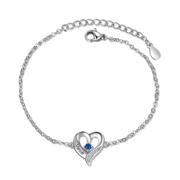 Copper Heart Shape Charm Bracelet