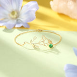 Custom Birthday peanut stone bracelet