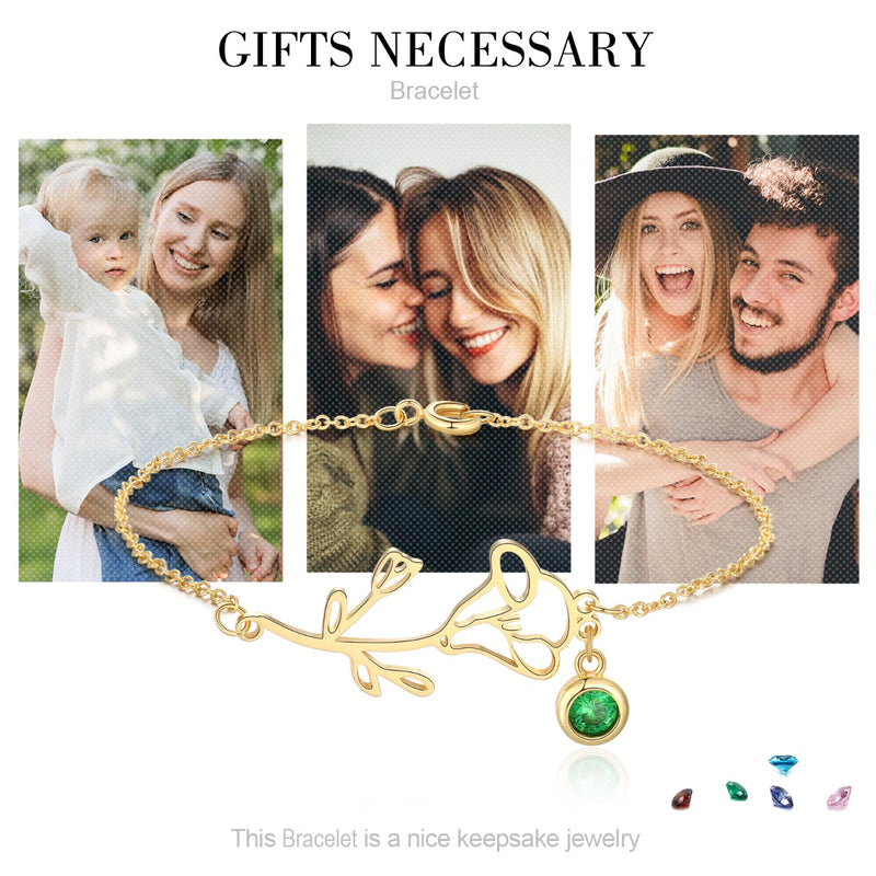 Custom Birthday peanut stone bracelet