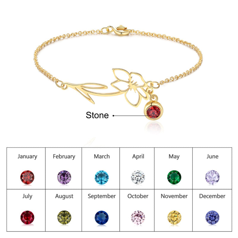 Custom Birthday peanut stone bracelet