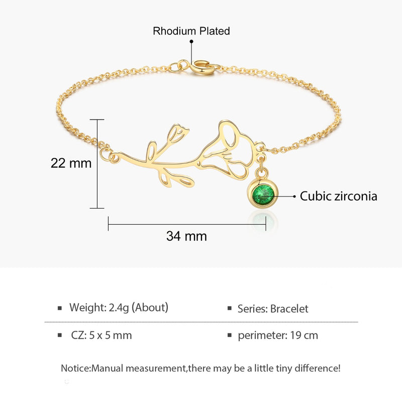 Custom Birthday peanut stone bracelet